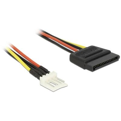 Delock 83918 Voedingskabel SATA 15-pins bus > 4-pins floppy male 15cm