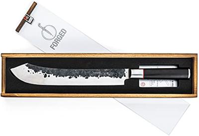 Slagersmes - GESMEED - SEBRA - Japans 440C staal - Dalbergia houten handvat - L 25,5 cm