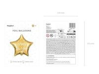 Gouden Folie Ballon Ster Happy New Year (45cm) - thumbnail