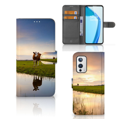 OnePlus 9 | Telefoonhoesje | Met pasjeshouder | Koe