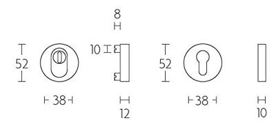 Formani BVEIL-KT BASICS veiligheidscilinderrozet mat roestvast staal
