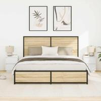 Nachtkastjes met led-verlichting 2 st 38x34x50 cm wit - thumbnail