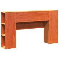 Hoofdbord met opbergruimte 140 cm massief grenenhout wasbruin - thumbnail