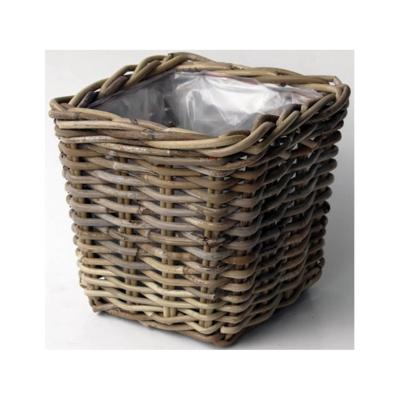 Plantenmand Rotan Antiek Grijs 25cm Plantenmand Rotan Antiek Grijs 25cm