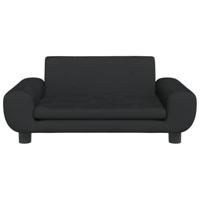 Kinderbank 70x45x33 cm fluweel zwart - thumbnail