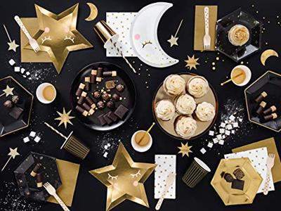 Cupcake toppers Gouden Sterren Glitter (6st)
