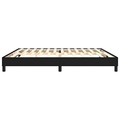 Bedframe zonder matras stof zwart 200x200 cm