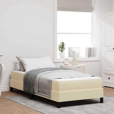 Boxspring bed met matras Crème 90 x 190 cm Stof
