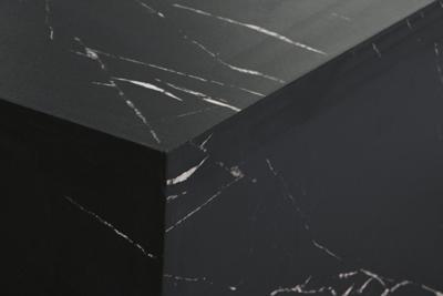 Hoofdtafel Home ESPRIT Zwart Hout MDF 90 x 90 x 35 cm