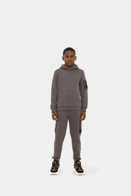 Malelions Nylon Pocket Hoodie Kids Grijs - Maat 152 - Kleur: Grijs | Soccerfanshop