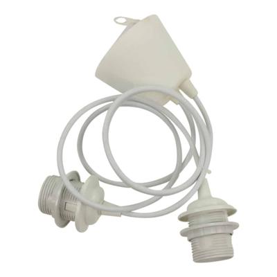 Dubbele Pendel voor Cotton Ball Lampen PVC (Wit) Dubbele Pendel voor Cotton Ball Lampen PVC (Wit)