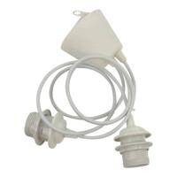Dubbele Pendel voor Cotton Ball Lampen PVC (Wit) - thumbnail
