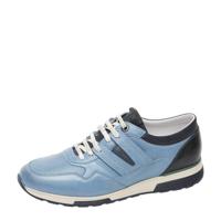 Van Lier Positano leren sneakers blauw - thumbnail
