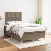 Boxspring met matras stof taupe 120x200 cm - thumbnail