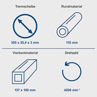 Scheppach MT150 Afkortzaag | 355MM - 5903703901 - thumbnail