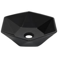 VidaXL Wastafel 41x36,5x12 cm keramiek zwart - thumbnail