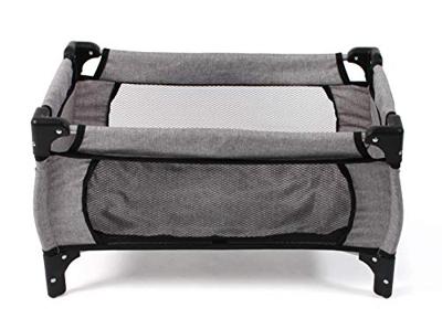 Poppen Reisbedje Deluxe - Melange Grijs