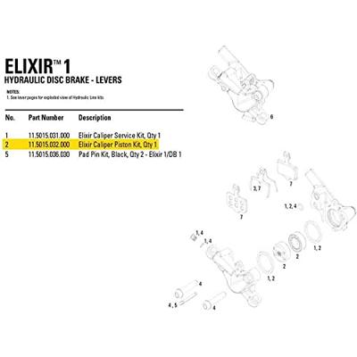 Avid service-kit br. caliper service kit elixir