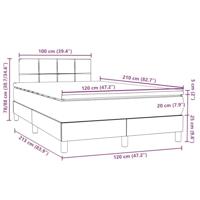 Boxspring met matras en LED fluweel donkerblauw 120x210 cm - thumbnail