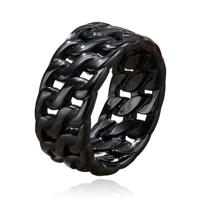 Mendes Heren Ring- Dual Cuban Black-21.5mm - thumbnail