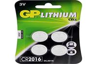 GP CR2016 lithium 3Volt blister 4 3212335 - thumbnail