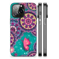 iPhone 14 Pro Max Leuk Telefoonhoesje Cirkels en Vlinders - thumbnail