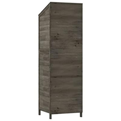 VidaXL Tuinschuur 55x52x174,5 cm massief vurenhout antracietkleurig