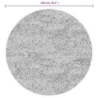 VidaXL Vloerkleed istan hoogpolig glanzend ø 100 cm beige - thumbnail