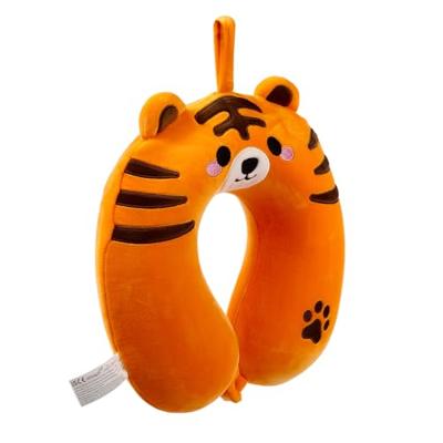 Relaxeazzz Tijger Adoramals Pluche Memory Foam Nekkussen