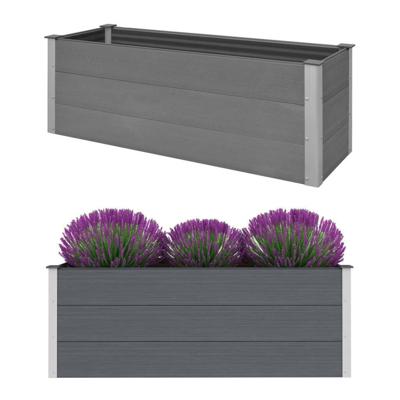 VidaXL Plantenbak verhoogd 150x50x54 cm hkc grijs