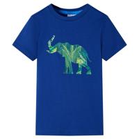 VidaXL Kindershirt 128 donkerblauw - thumbnail