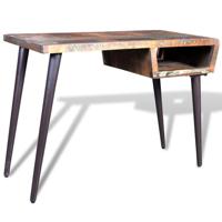 VidaXL Bureau met ijzeren poten gerecycled hout - thumbnail