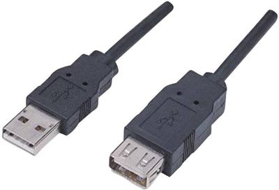 Manhattan 338653-CG USB-kabel USB 2.0 USB-A stekker, USB-A bus 1.80 m Zwart Vergulde steekcontacten, UL gecertificeerd Manhattan 338653-CG USB-kabel USB 2.0 USB-A stekker, USB-A bus 1.80 m Zwart Vergulde steekcontacten, UL gecertificeerd