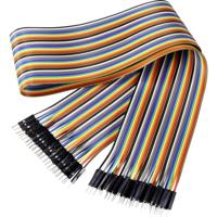 Renkforce JKMM406 Jumperkabel Arduino, Banana Pi, Raspberry Pi® [40x Draadbrug-stekker - 40x Draadbrug-stekker] 60.00 cm Bont - thumbnail