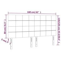 Hoofdbord LED 160x5x118/128 cm fluweel roze - thumbnail