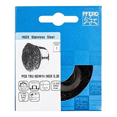 PFERD TOOLS 43468905 Komborstel ongetordeerd TBU Ø 60 mm M14 Ø roestvrijstalen draad 0,30 voor haakse slijpers 1 stuk(s) PFERD TOOLS 43468905 Komborstel ongetordeerd TBU Ø 60 mm M14 Ø roestvrijstalen draad 0,30 voor haakse slijpers 1 stuk(s)