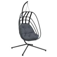Hangstoel met standaard staal antracietkleurig - thumbnail