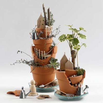 Creativ Company Bloempot, h: 6,5 cm, d 7 cm, 24 stuk/ 1 doos - thumbnail