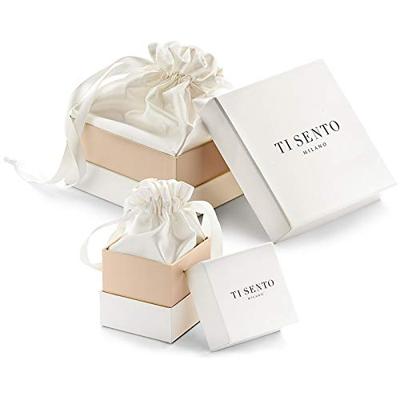 TI SENTO-Milano 7884ZY Oorringen zilver-zirconia goud-en zilverkleurig-wit 7 x 17 mm