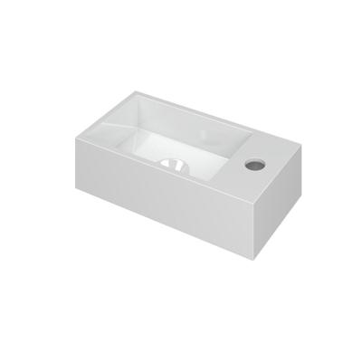 INK - Fontein Polystone Rechts met Kraangat - 360x180x90 mm - Glans Wit
