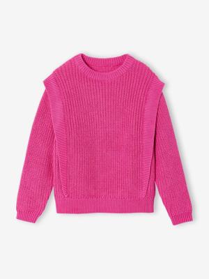 Trui met ruches op de schouder voor meisjes pioenroos