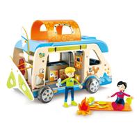 Hape houten avonturenbus poppenhuis - thumbnail
