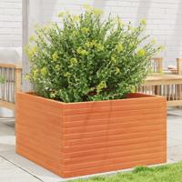 VidaXL Plantenbak 80x80x46 cm massief grenenhout wasbruin - thumbnail
