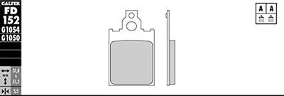 GALFER bremsbelag "fd152" brake pad fd152 g1054 organic