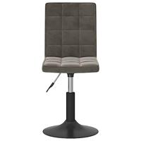 Eetkamerstoelen draaibaar 2 st fluweel donkergrijs - thumbnail