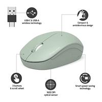 Draadloze muis - PORT Designs - 900543 Collectie II - 2,4 GHz - Olijfgroen - thumbnail