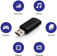 Verbatim Pin Stripe USB-stick 64 GB Zwart 49065 USB-A 2.0 - thumbnail