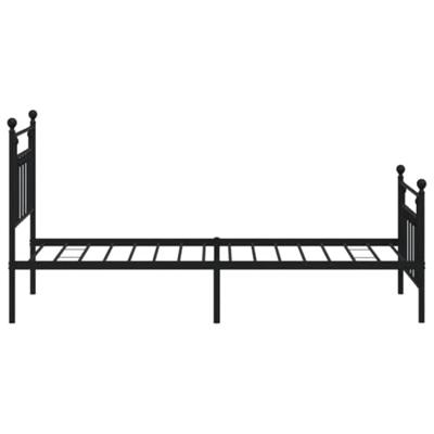 Bedframe met hoofd- en voeteneinde metaal zwart 90x190 cm Bedframe met hoofd- en voeteneinde metaal zwart 90x190 cm