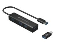 Conceptronic HUBBIES06B interface hub USB 3.2 Gen 1 (3.1 Gen 1) Type-A 5000 Mbit/s Zwart - thumbnail