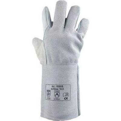 Asatex Lashandschoen | maat 10,5 natuurlijke kleuren | rundnerf-/splitleder | EN 388, EN 407 PSA-categorie II | 12 paar - 535VS 535VS